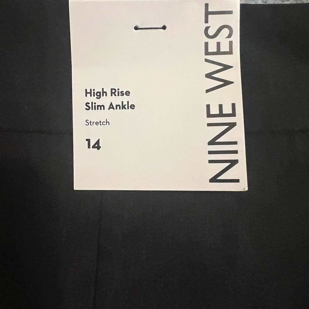 Nine West Black Stretch Slim Ankle Pants